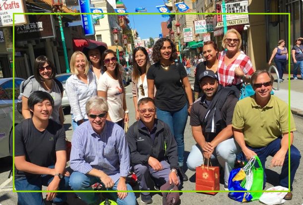 cytokinetics team having fun in the street